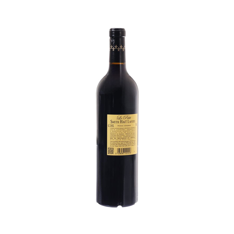 Le Petit Smith Haut Lafitte 2021 red wine bottle with barcode back label