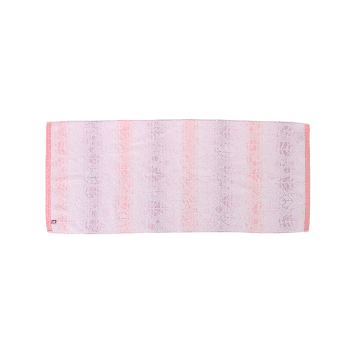 Pink Imabari face towel with subtle pattern, 79 x 33 cm