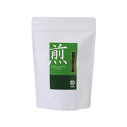 Sencha matcha tea bag set pouch with green front label, 25 x 5g