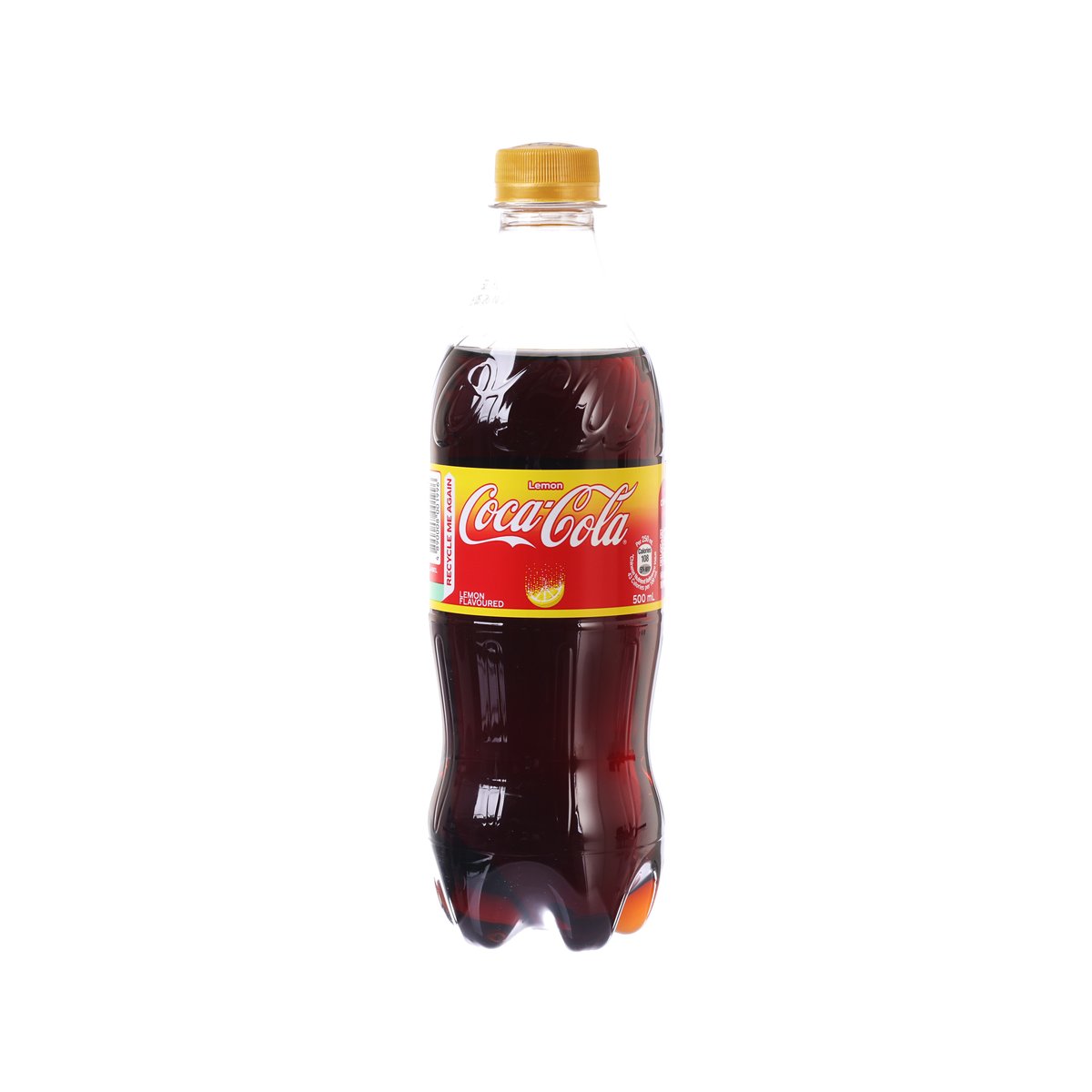 COCA-COLA Lemon flavored PET bottle, front label, 500 mL