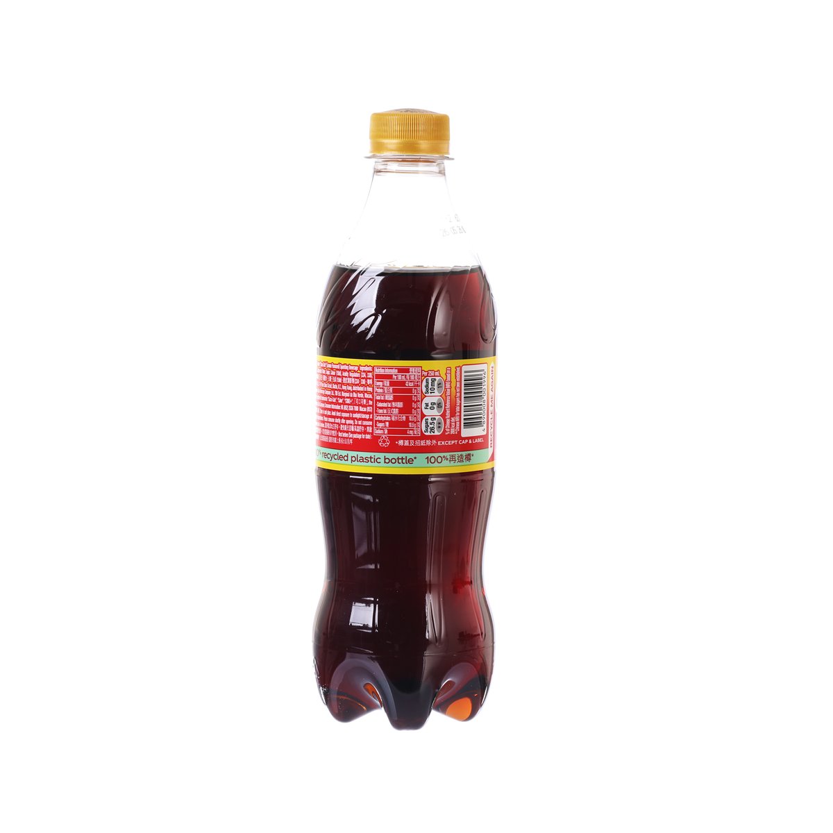 COCA-COLA Lemon flavored PET bottle, back label, 500 mL