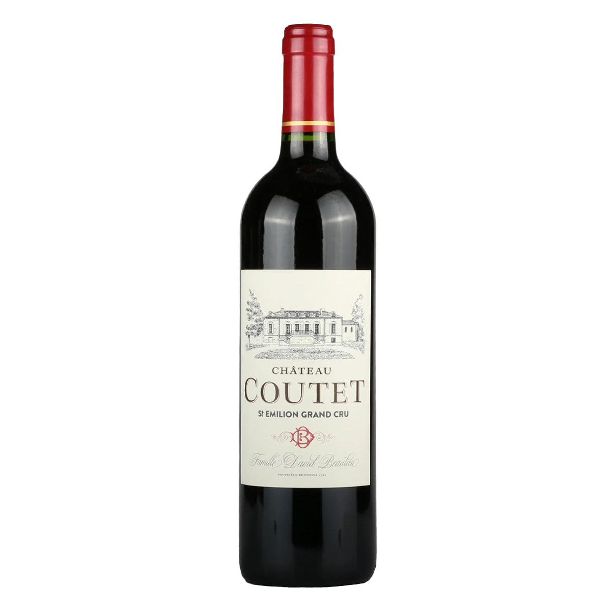 CH COUTET Saint Emilion Grand Cru 2021 red wine bottle, 750 mL