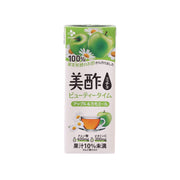 Apple and chamomile drinking vinegar tea tetra pack with green fruit and tea cup design