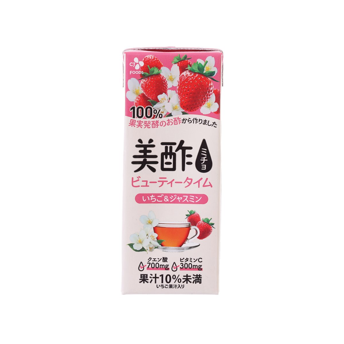 Strawberry & jasmine vinegar tea tetra pack, 200mL, CJ FOODS Micho Beauty Time