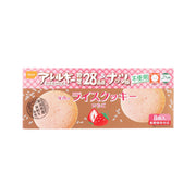 ONISHI strawberry rice cookie package front with cookie photos, pink box, 8-pack