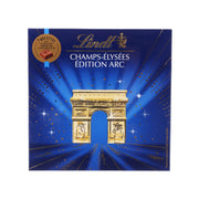 LINDT Champs-Elysees edition chocolate box with arch artwork, blue and gold design