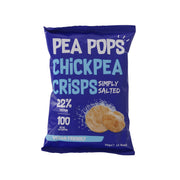 PEA POPS chickpea crisps bag, simply salted, 70g