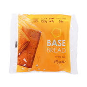 BASEFOOD maple bread pack showing two slices in a sealed wrapper