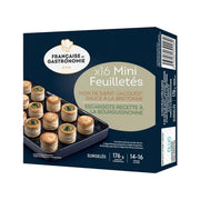 Frozen mini puff pastry escargot meal kit, blue box packaging, 176 g