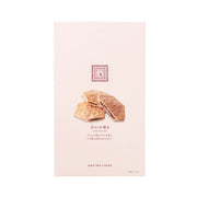 Awaseyaki grilled biscuits retail sleeve showing two biscuit pieces with visible red bean filling