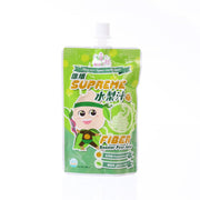 Baby pear juice pouch, green fiber blend with spout cap, 100 mL