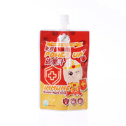 Baby Basic Booster Apple Juice pouch, red front with spout cap, 100 mL