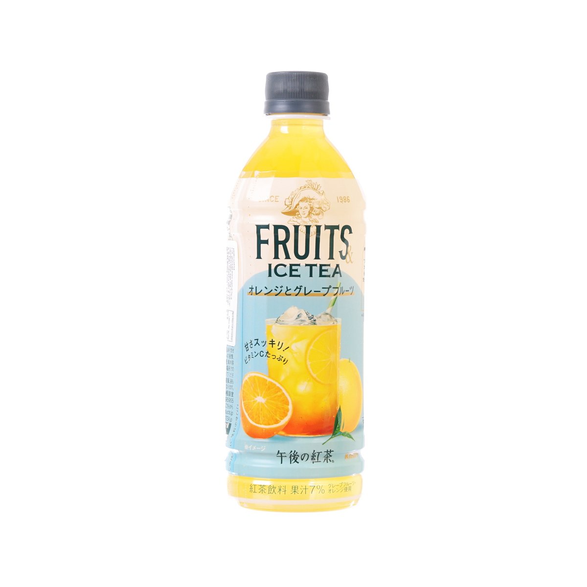 Orange & grapefruit fruits ice tea PET bottle, 500 mL, yellow label