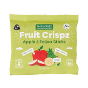 Green fruit crispz snack pouch for Apple & Feijoa sticks, net wt 10g