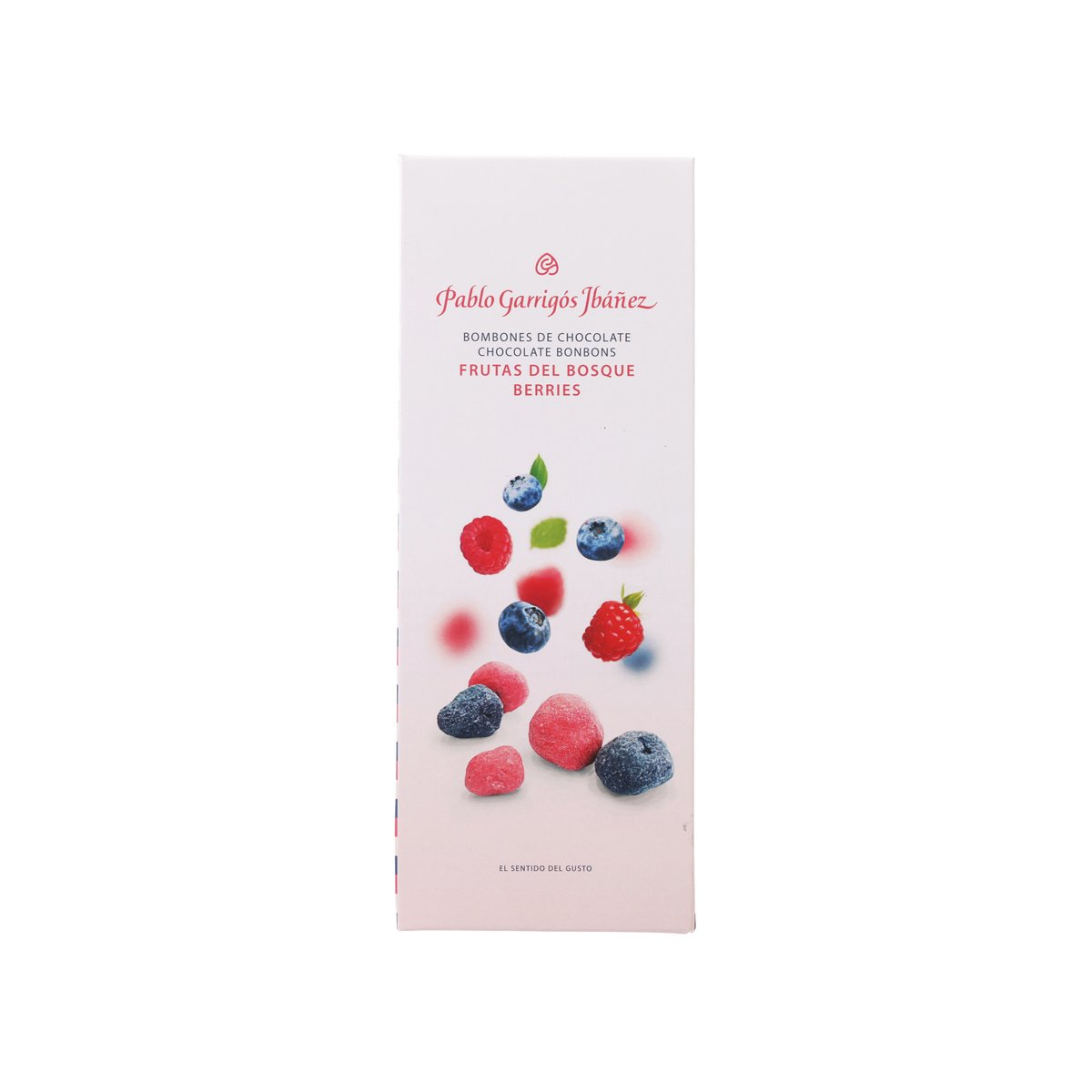 Chocolate bonbons berries pouch packaging with colorful berry illustrations