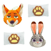 3D face pouch with confectionery, fox and rabbit character head designs