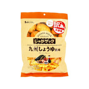 AJIGEN Jagazack potato stick snack bag, Kyushu soy sauce flavor, orange and beige