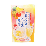 SEIKI mixed fruit juice mochi rice cake pouch with fruit illustration and clear window