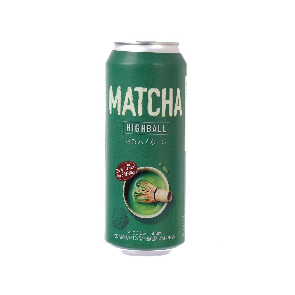 KABREW matcha highball can, green can with MATCHA front label, 500 mL
