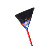 VILEDA angled broom with black bristles and red handle