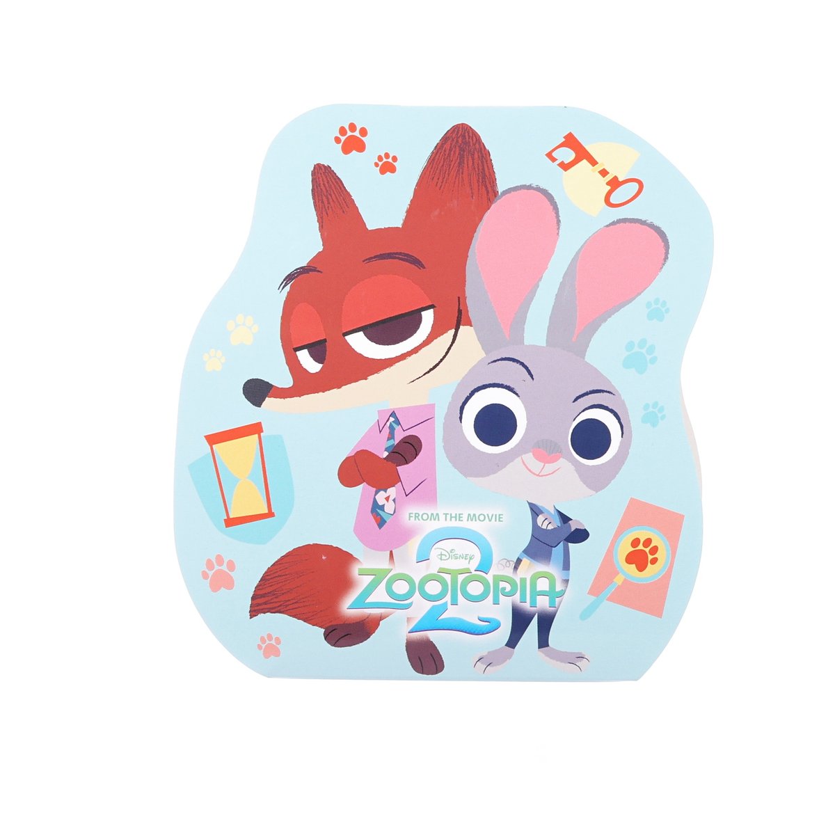 Cartoon chocolate box with red fox and white rabbit character artwork