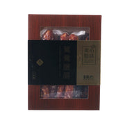 Preserved sausage combo box with clear window, showing wrapped sausages