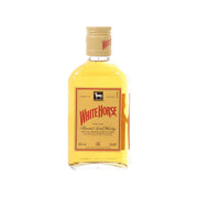 Blended Scotch whisky bottle, White Horse label, clear amber liquid, 200 mL