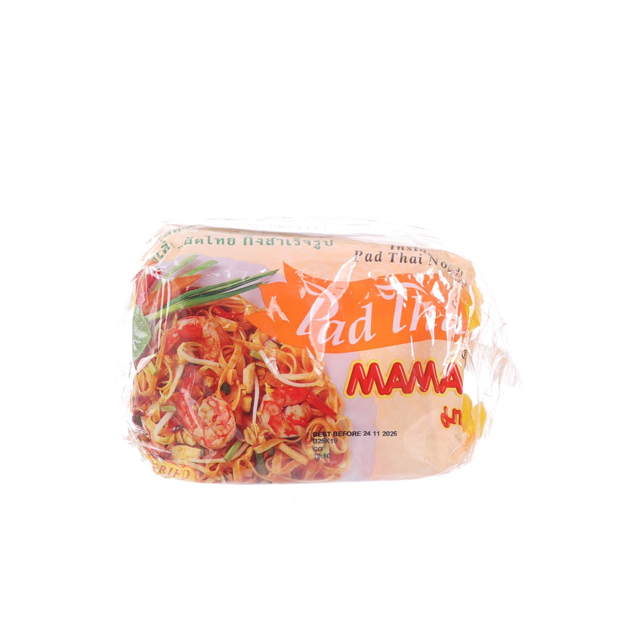 MAMA Pad Thai stir-fried rice noodles in sealed bag, Thai-style noodle mix