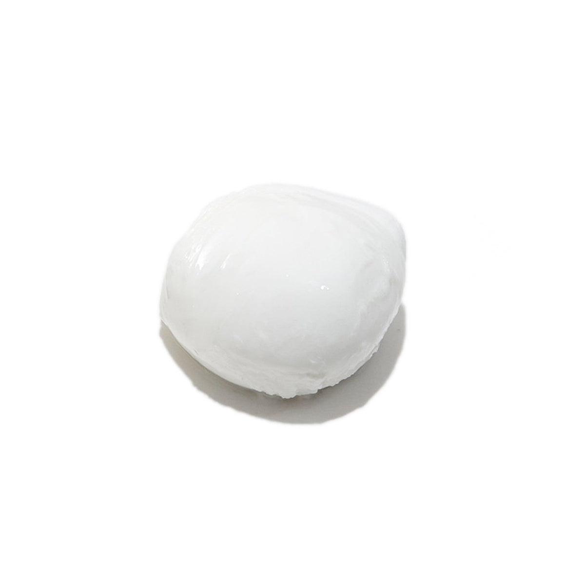 Buffalo mozzarella bocconcini, round white cheese ball