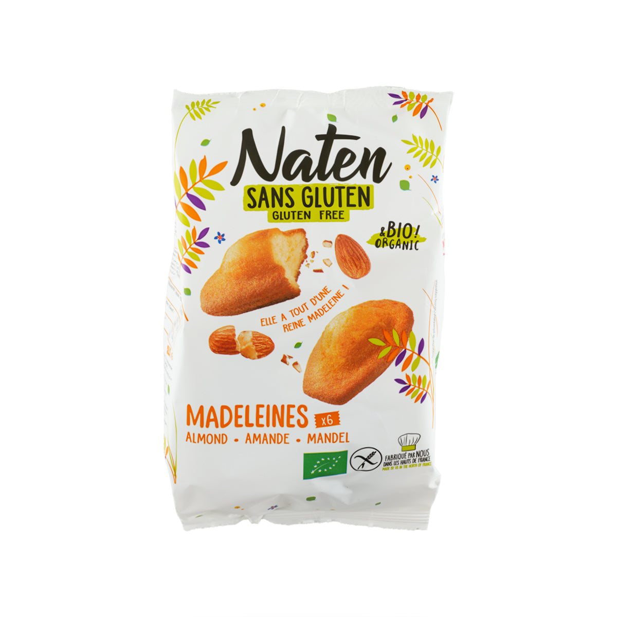 NATEN gluten-free almond madeleines pack, 16 pieces, 180 g
