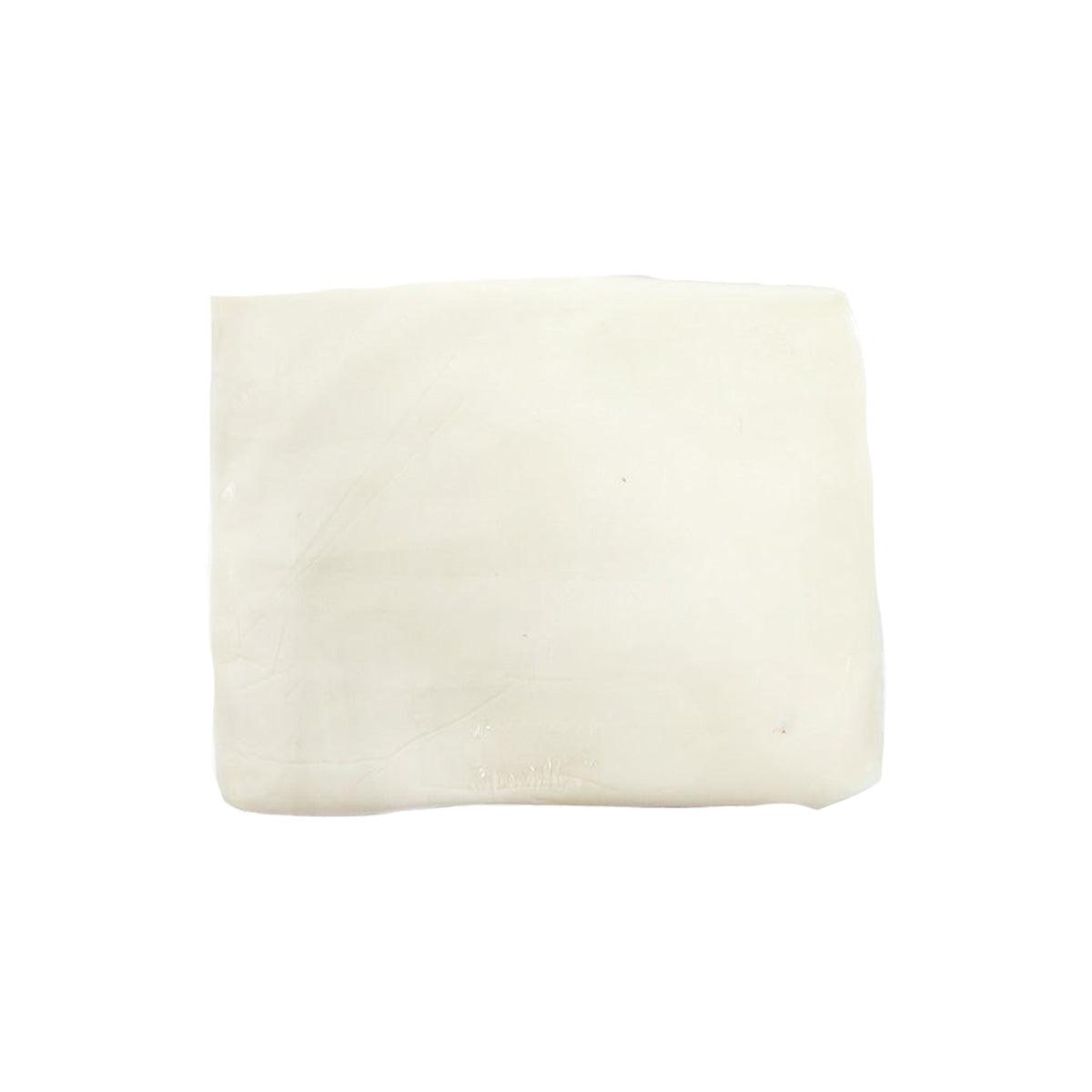 Australian cream cheese block, pale off-white, rectangular shape