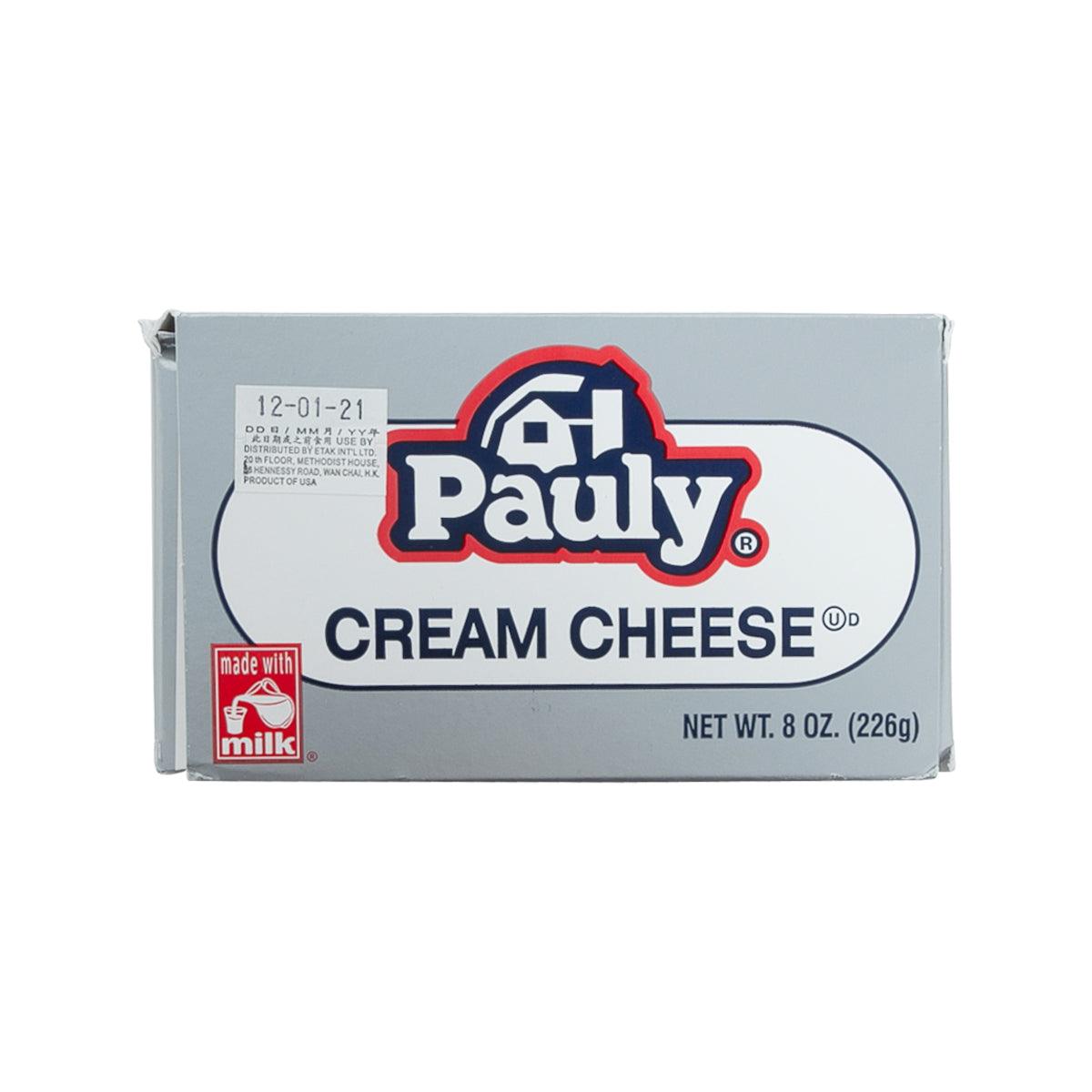 Pauly cream cheese box, 8 oz (227 g), front label
