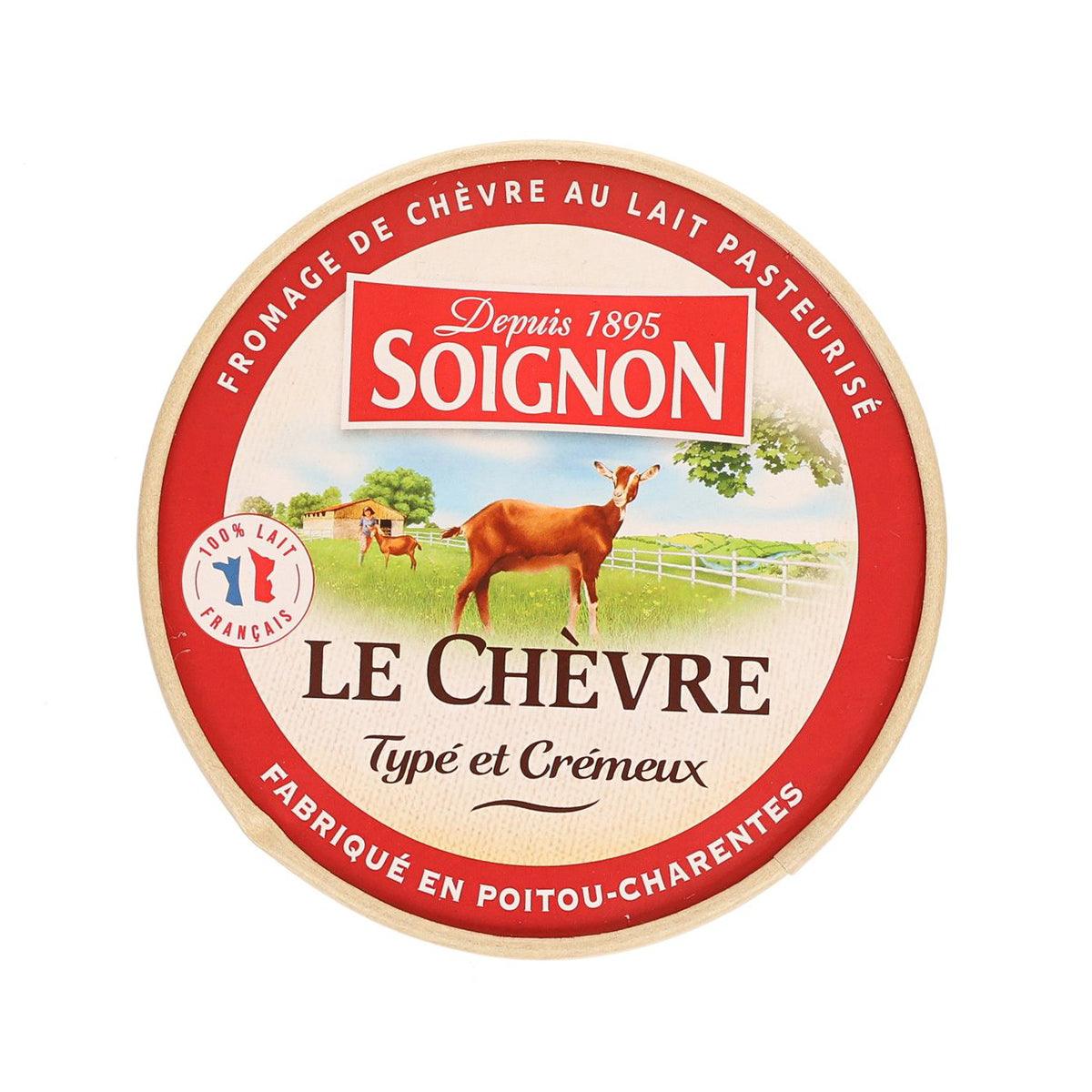 SOIGNON Le Chevre goat cheese round tub lid