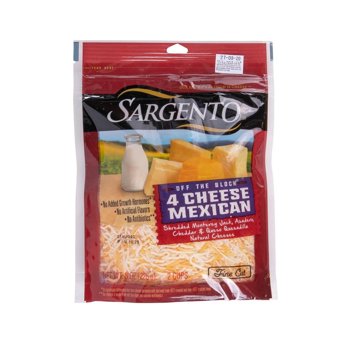 SARGENTO Mexican shredded cheese bag, 4-cheese blend for quesadillas