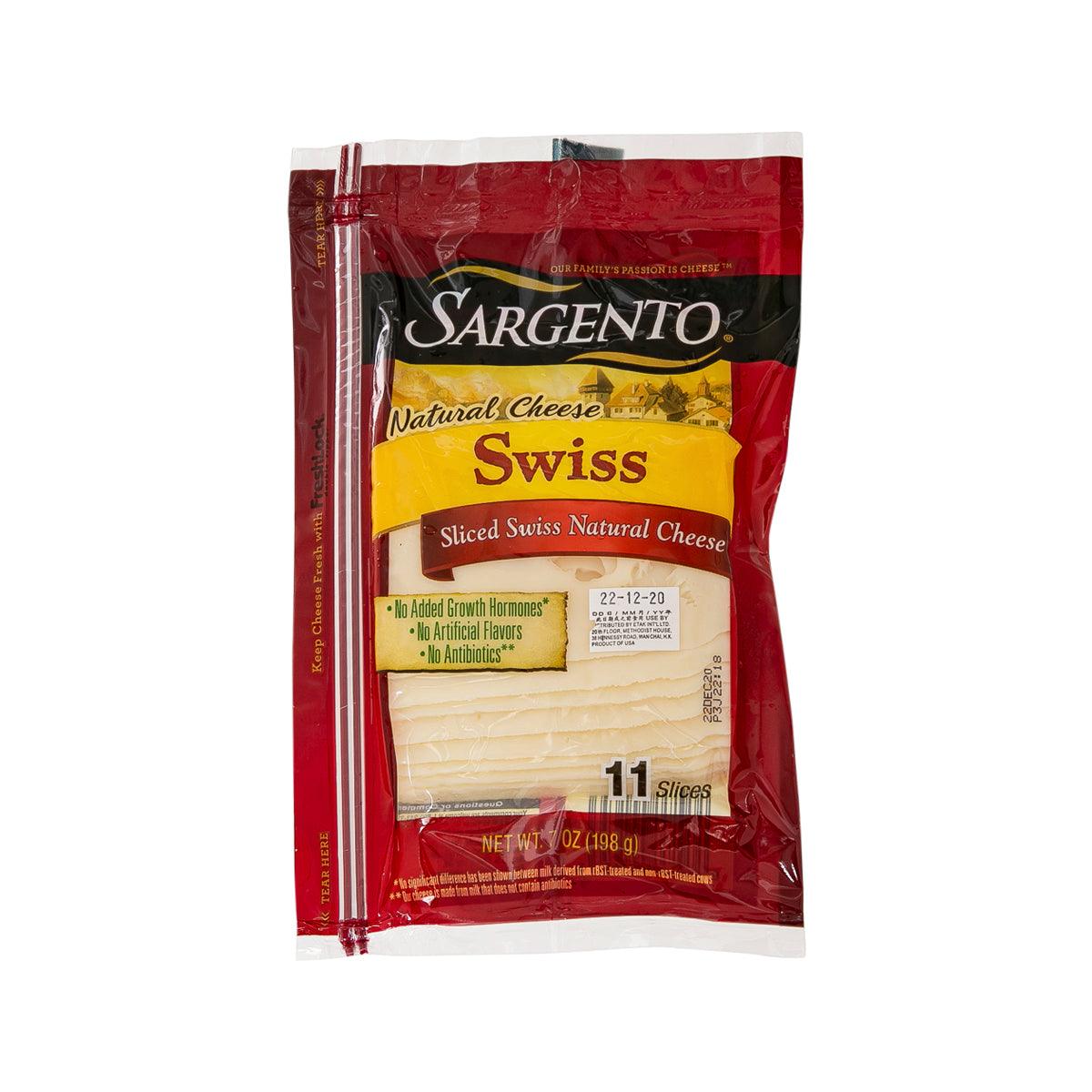 Sargento sliced Swiss cheese bag, 11 slices, 198 g