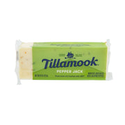TILLAMOOK Pepper Jack cheese bar, wrapped in green label packaging, 8 oz (227 g)