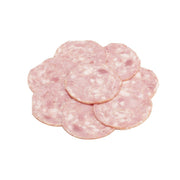 BONNY cooked garlic sausage slices, pink deli rounds
