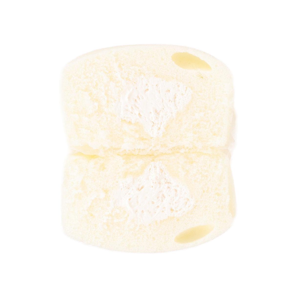 Japanese steamed milk cake, pale cream sponge with light crumbs