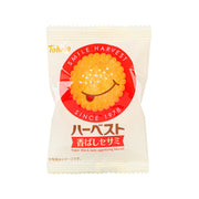 Sesame harvest biscuit bag with orange sesame character on red logo, net 4 pcs