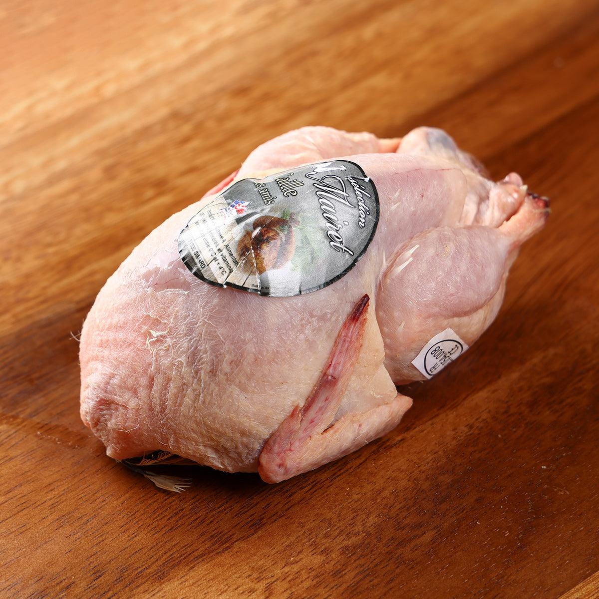 Chilled French quail (200g), whole poultry wrapped with label
