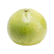 Green pomelo fruit with stem