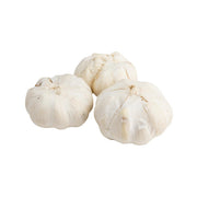 Whole Spanish garlic bulbs, 3-pack, pale white cloves in bag