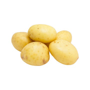 Yellow new potatoes, five whole tubers