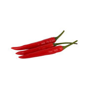 Thai red chili peppers with green stems