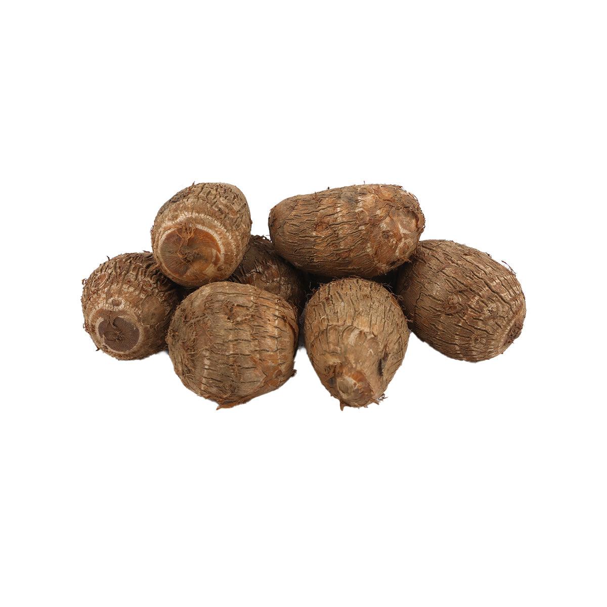 Japanese satoimo taro corms, knobby brown tubers (100g)