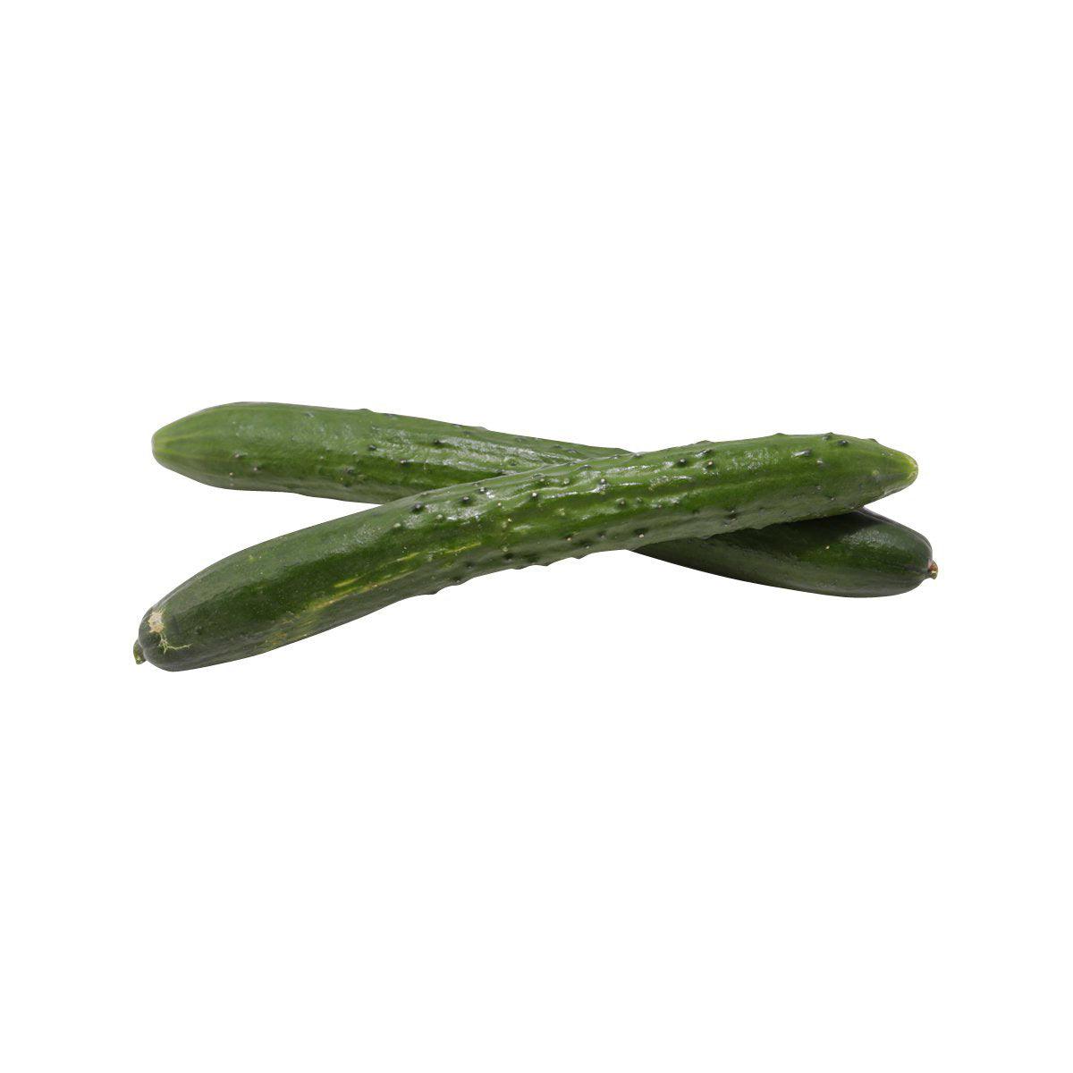 Japanese cucumber, two green long spears