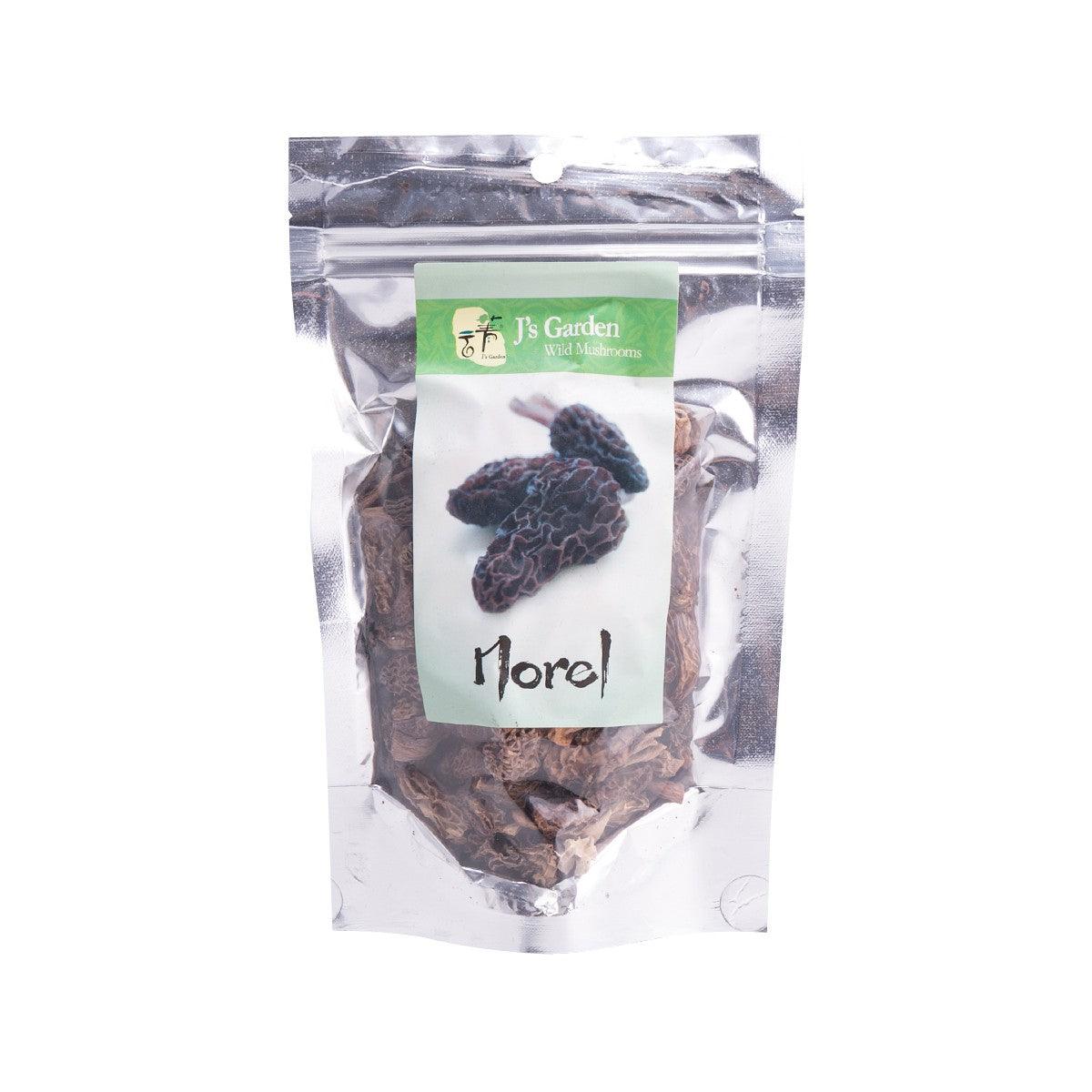 Dried wild morel mushrooms in resealable pouch, 50g