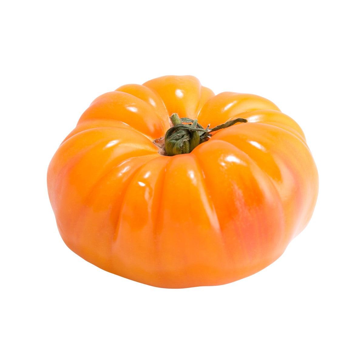 Orange ananas tomato with green stem