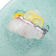 Grouper hot pot fish slice with lemon wedges, ready to cook