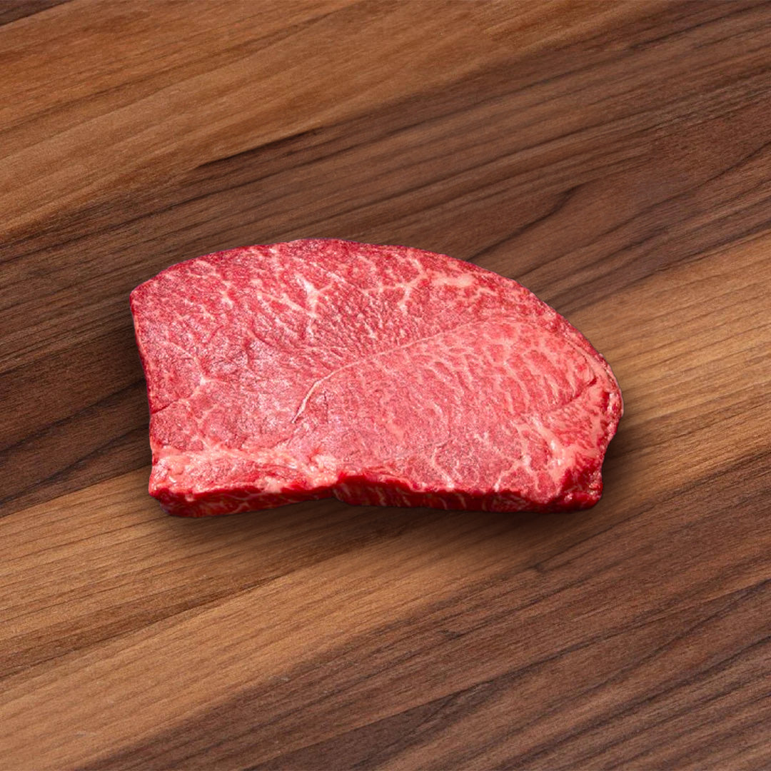 A5 wagyu beef steak, raw red with visible marbling